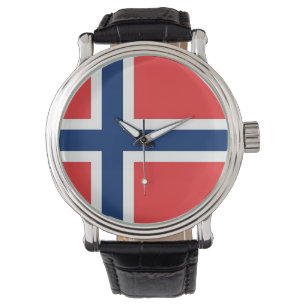 Patriótico, reloj especial con bandera de Noruega