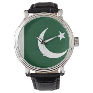 Patriótico, reloj especial con bandera de Pakistán