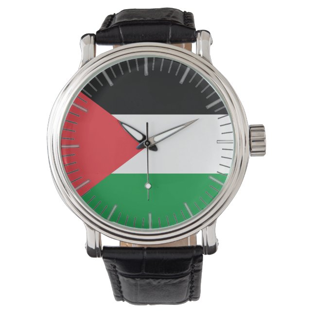 Patriótico, reloj especial con bandera de Palestin (Anverso)