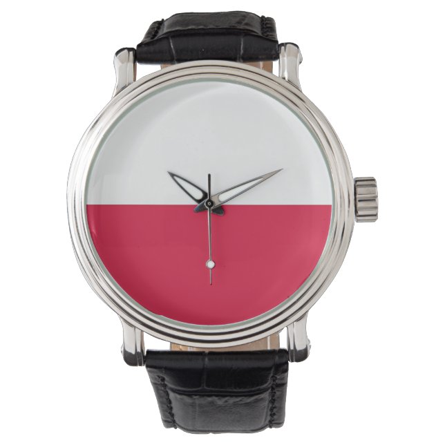 Patriótico, reloj especial con bandera de Polonia (Anverso)