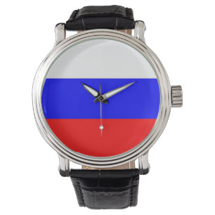 Patriótico, reloj especial con bandera de Rusia