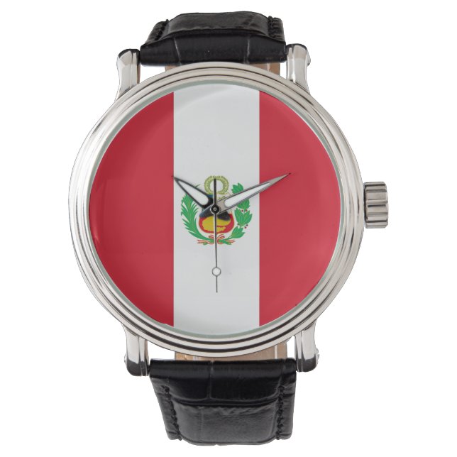 Patriótico, reloj especial con bandera del Perú (Anverso)