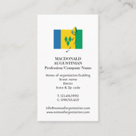 Patriótico | ST BANDERA VINCENTE | Tarjeta de visi