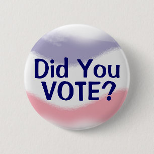 Patriótico usted votó el botón político