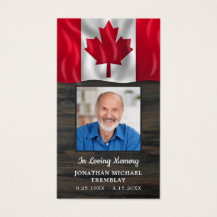 Patriotismo Bandera Canadiense Memorial Funeral Or