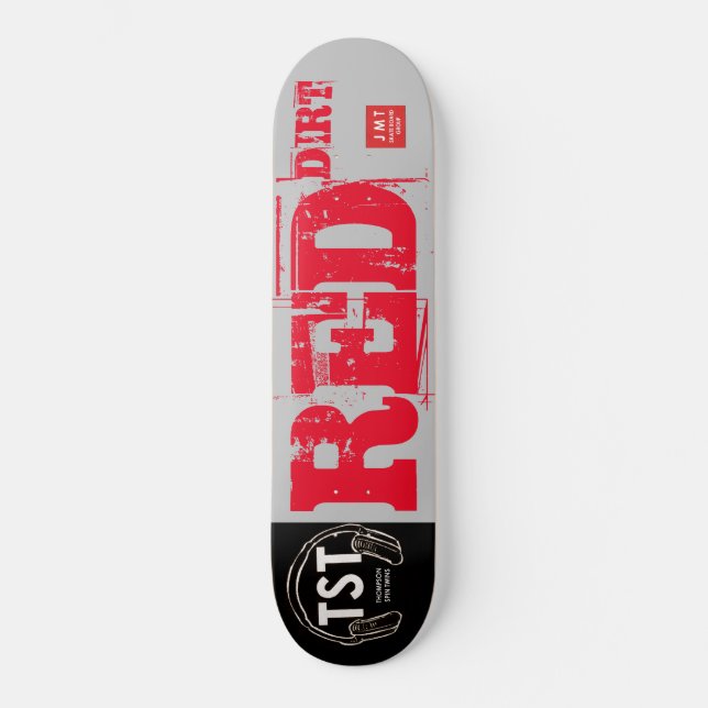 PATROCINADORES DE DIRT ROJO / JMT SKATEBOARDS (Anverso)