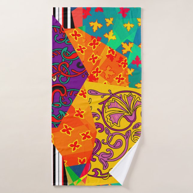 Patrocinio festivo en indio, turco, italiano, pobr (Toalla de baño)