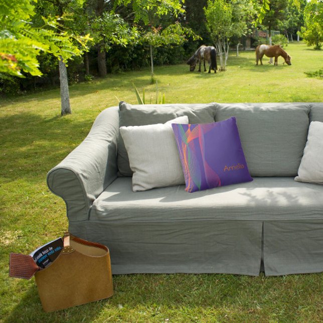 Patrón abstracto con Cojín decorativo de lavanda d (Subido por el creador)