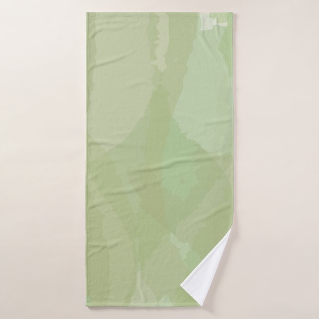 Patrón abstracto de acuarela verde, fresco y moder (Toalla de baño)