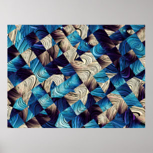 Patrón abstracto de arte digital. Imagen azul abst