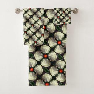 Patrón abstracto de la flor de los tulipanes blanc