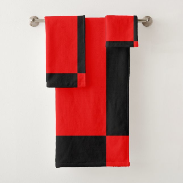 Patrón abstracto negro y rojo (In situ)