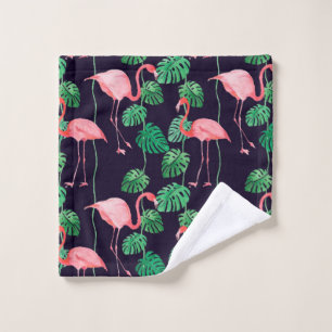 Patrón acuático sin foco con flamingo