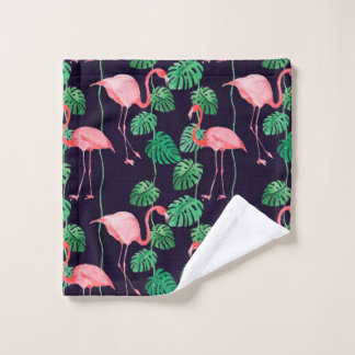 Patrón acuático sin foco con flamingo