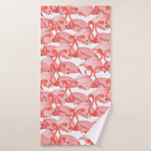 Patrón acuático sin foco con flamingo pequeño