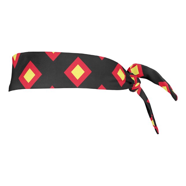 Patrón adorable de diamantes negro rojo amarillo l (Girar 90)