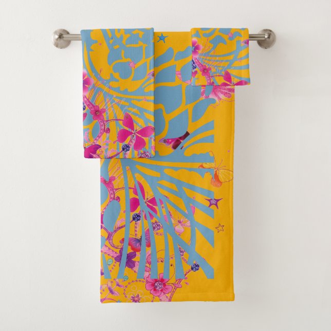 Patrón adorable de mariposas florales femeninas (In situ)