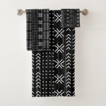 Patrón africano moderno de paños blancos negros