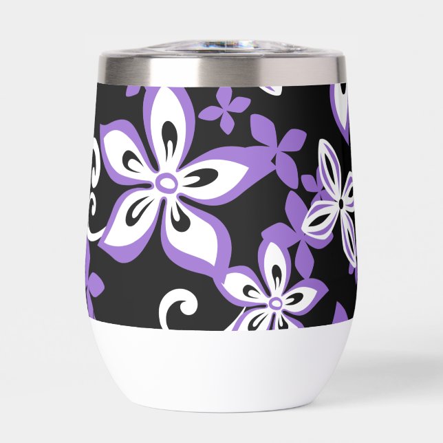 PATRÓN ALOHA HAWAII EN NEGRO/PURPLE (Frente)