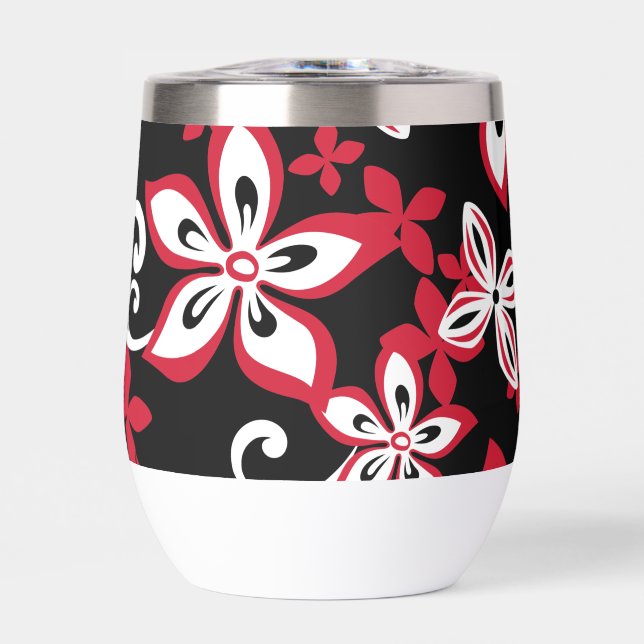 PATRÓN ALOHA HAWAII EN NEGRO/ROJO (Frente)