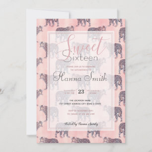 Patrón animal moderno de leopardo rosado