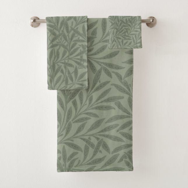 Patrón Antiguo de Sauce de William Morris Verde Sa (In situ)