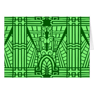 Patrón arquitectónico deco, verde jade claro