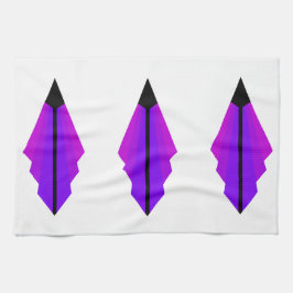 Patrón art decó 3 en toalla de té púrpura