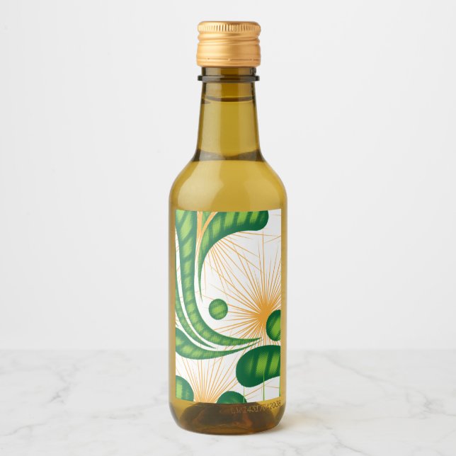 Patrón artístico verde y dorado que representa un  (Anverso)