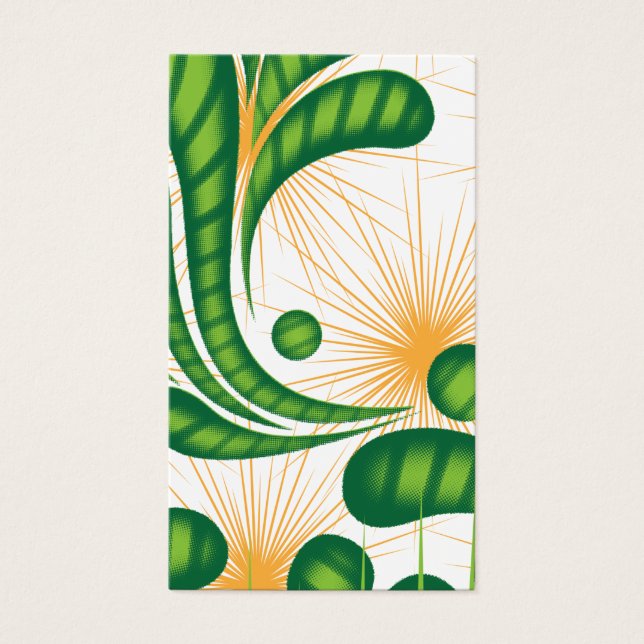 Patrón artístico verde y dorado que representa un  (Frente)