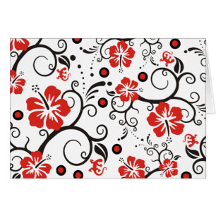 Patrón ARTs - decoración de hibiscos