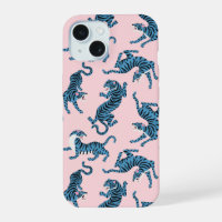 Patrón asiático del tigre azul