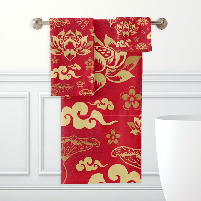 Patrón asiático oriental del Lotus Floral chino (Subido por el creador)