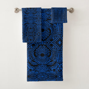 Patrón azteca azul
