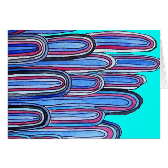 Patrón azul acuático de Ocean Waves (Anverso (Horizontal))