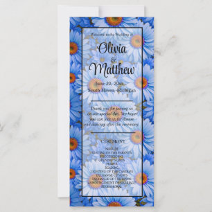 Patrón azul floral azul girasol azul marea