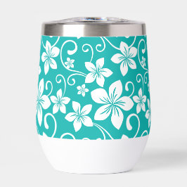 PATRÓN AZUL HAWAII EN VERDE AZULADO