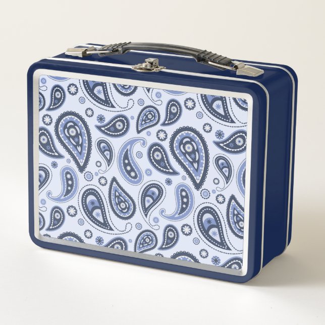 Patrón azul paisley (Anverso)