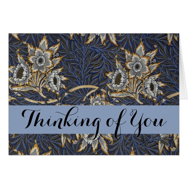 Patrón azul Willow de William Morris Tulip (Anverso (Horizontal))