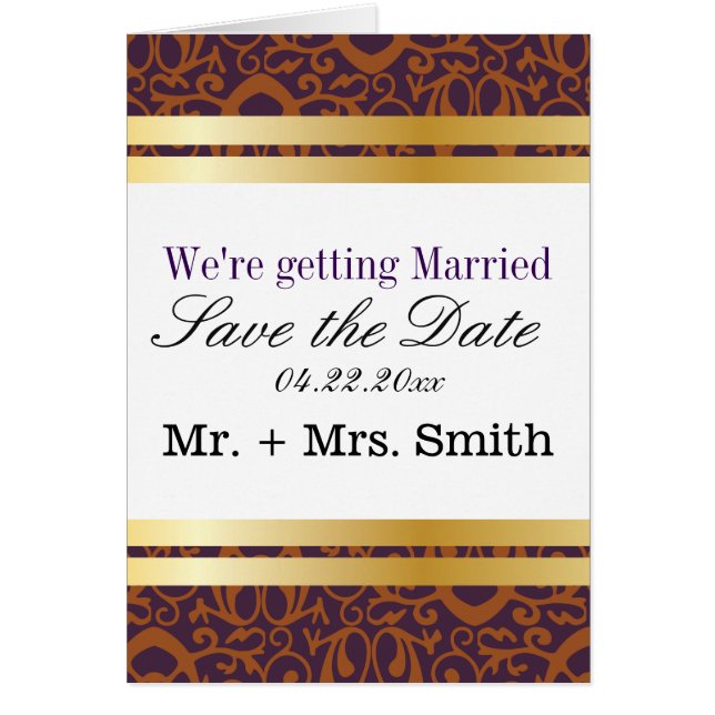 Patrón barroco con bandas doradas 2 (Frente)