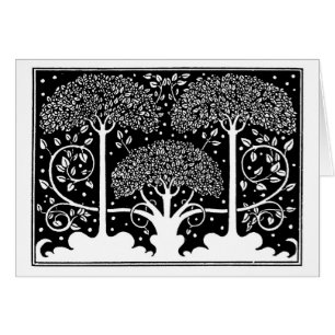 Patrón Beardsley de árbol Art Nouveau