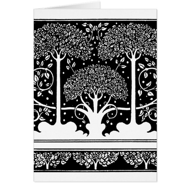 Patrón Beardsley de árbol Art Nouveau (Frente)