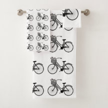 PATRÓN BICICLETA DE VINTAJE EN NEGRO Y BLANCO