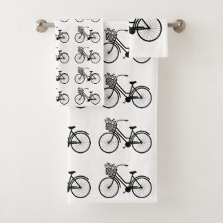 PATRÓN BICICLETA DE VINTAJE EN NEGRO Y BLANCO