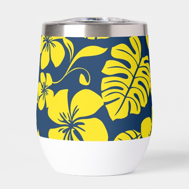 PATRÓN BIKINI ROSA EN NAVY Y AMARILLO (Frente)
