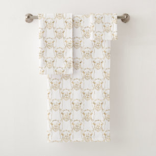 Patrón blanco animal de 'Cuadros Gold Strokes'