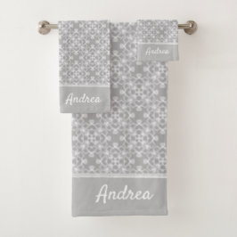 Patrón blanco y gris personalizado