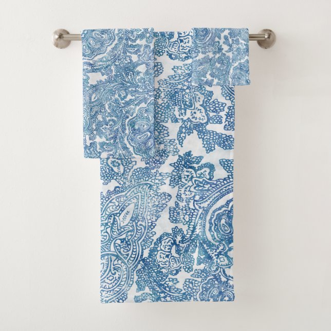 Patrón Blue Boho Lace Paisley (In situ)