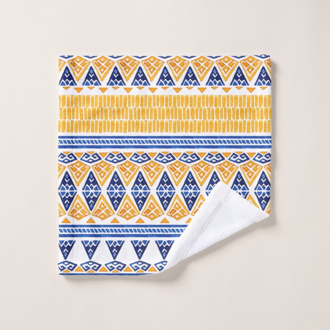 Patrón bohemio de acuarela sin foco (Toallita)