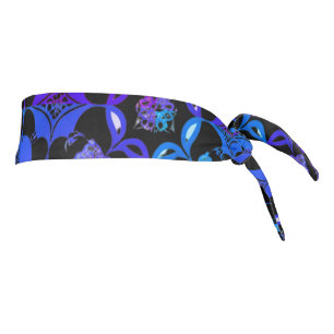 Patrón bohemio retro Hippie azul púrpura negro